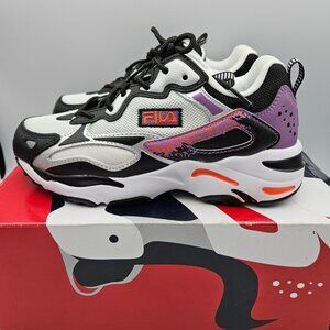 Fila Shoes Girls 5.5 Ray Tracer 2 Nxt Black Purple White Sneakers